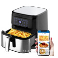 Golmahome Freidora de aire caliente WiFi 1700W Airfryers xxl 5.5L Aplicación de pantalla táctil con recetas Sin aceite Accesorios extraíbles Air Fryer